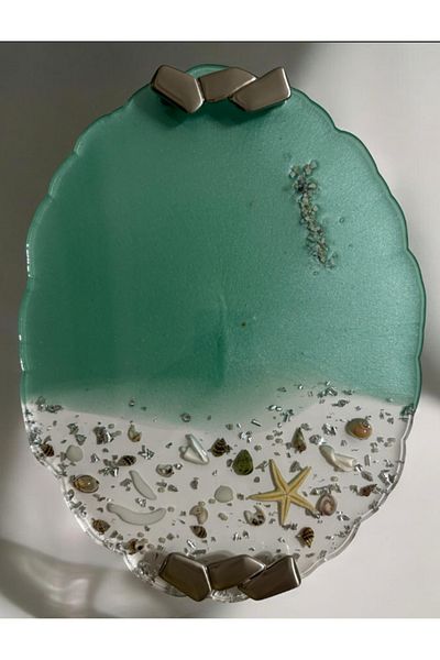 Pelince Epoxy Resin Tray - Soul of the Sea 03 - Size 25 cm X 32 cm
