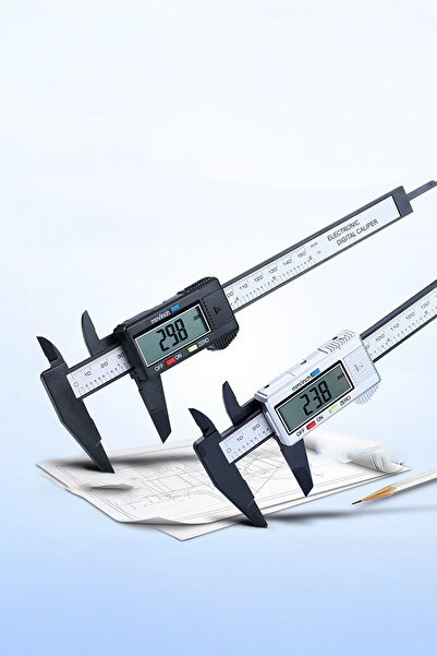 AfterTimes Dijital Elektronik Kumpas LCD Ekranlı Mikrometre Ölçüm Aleti