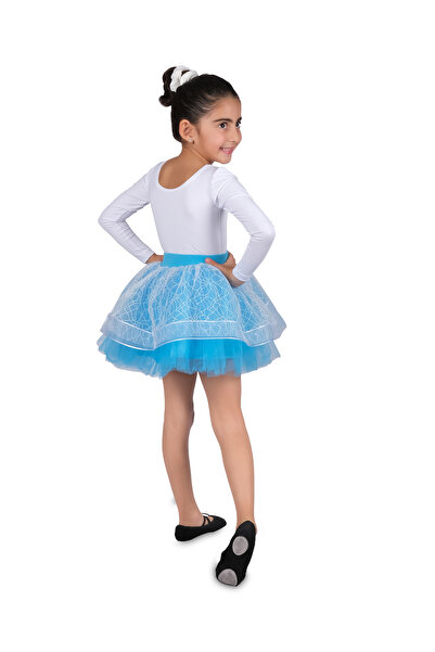 LULLY KİDS Lully Kids Дівчача сукня з павутинним тюлем і стрічками, з детальною спідницею-пачкою