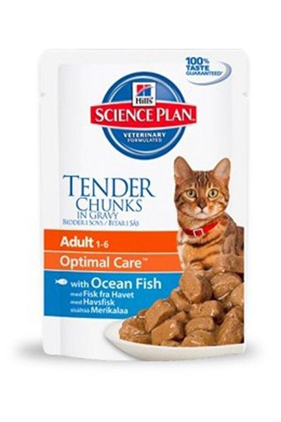 Hill's Fish Adult Cat Pouch Canned 85 Gr-Pack of 12