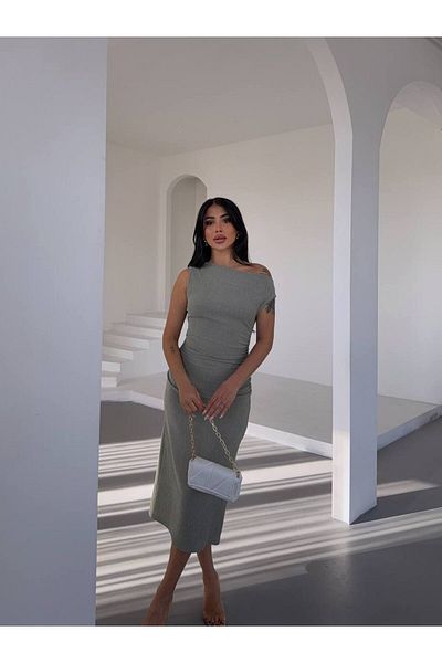 ILLE Rochie cu guler asimetric