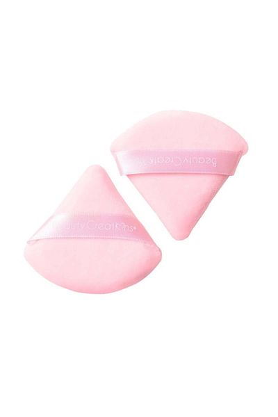 Beauty Creations Aplicator pentru pudră Beauty Creations Set Puff Puff 2 Piece Traingle Blender Pink