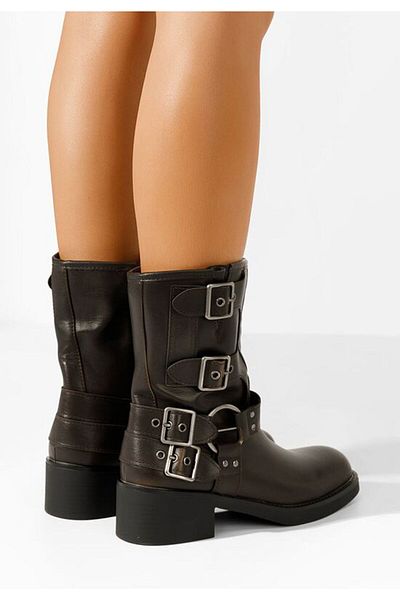 B T Shoes Ghete inalte dama Karmela bronz