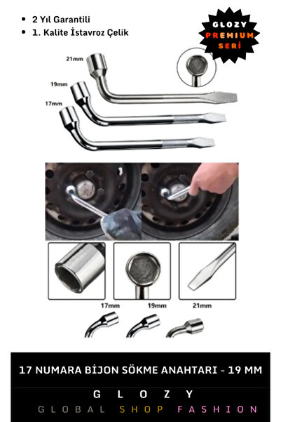 GLOZY Premium Seri 19 mm Tekerlek Bijon İstavroz Çelik Ergonomik Tek Kol Pipo...