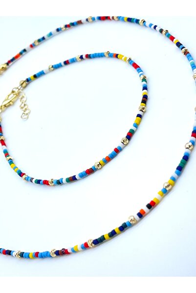 Concept HuBuTU Cam Boncuklu Kolye ve Halhal Seti