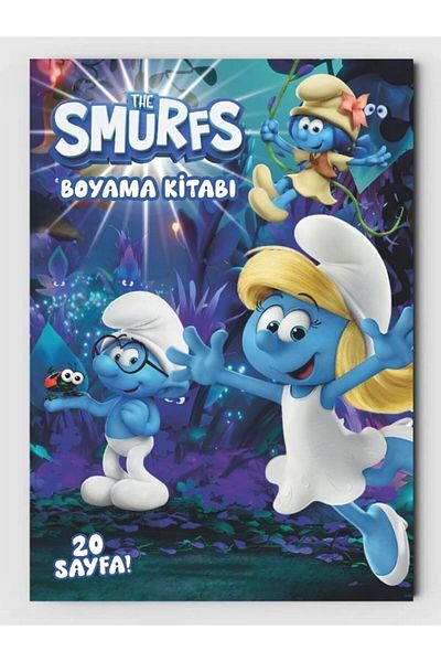 ZNC Carte de colorat Smurf (Smurfs) pentru copii (20 de pagini complete de carte de colorat ilustrată)