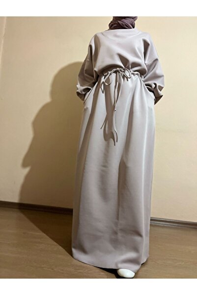 Butik GRİ TESETTÜR ELBİSE