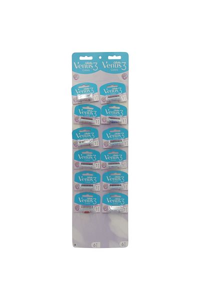 Gillette SHAVER VENUS3 COLOR 12PCS/SET