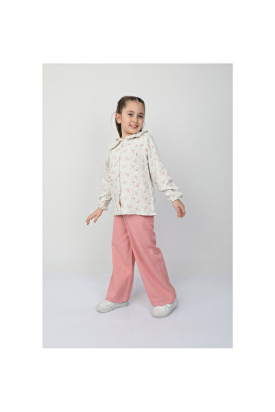 CİCHLİD Girl Flower Patterned Shirt Pants Suit