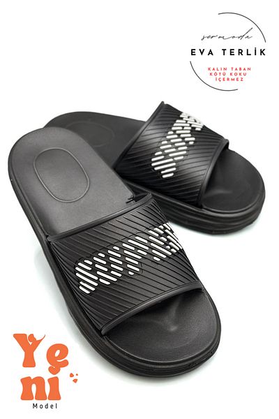 Moda Anna Super Eva Men's Slippers - Beach Sink - Light Black White