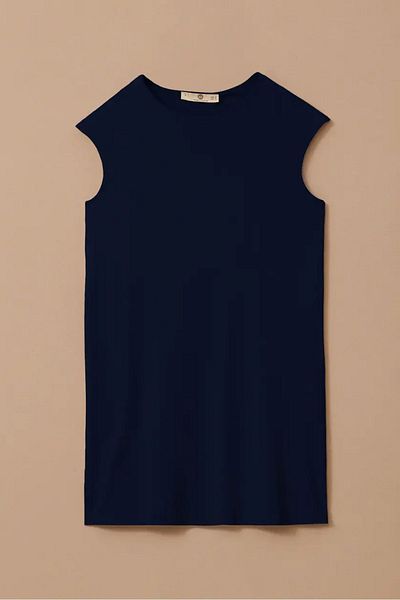 SEÇİL Women's Sleeveless Basic T-Shirt - Navy Blue