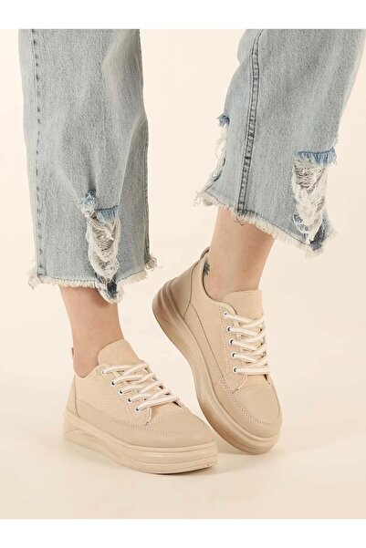 Hugan Pantofi de damă bej pantofi casual