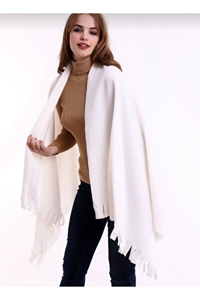 NERGIZ Ecru Fleece Scarf