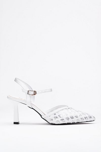 Tasarım Pantofi de seară eleganti și eleganti, cu paiete strălucitoare, brodate cu sclipici, cu vârf ascuțit, cu toc subțire