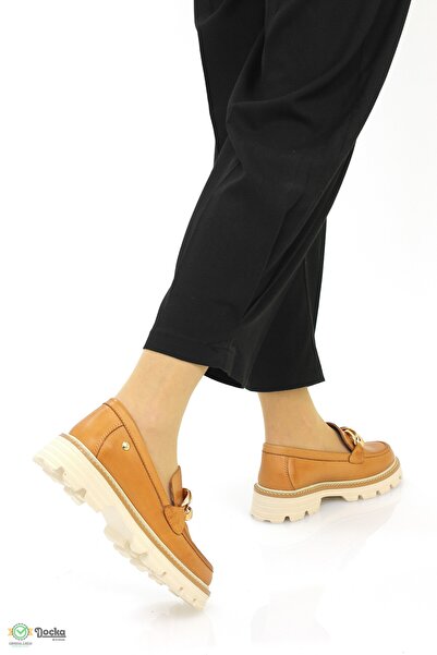 Mammamia Kadın Ortopedik Hakiki Deri Bağcıksız Loafer Ayakkabı M26YA3690