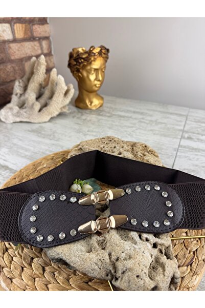 SEDEF TAKI Gold tokalı lastikli kemer