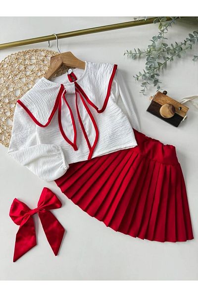 tunays shopping Set with Pleated Skirt
