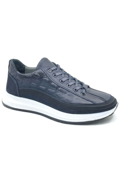 KCMN Dropland 9141 Genuine Leather Men's Casual Shoes Dark Blue