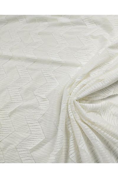 Kumaş Parça Τζέρσεϊ σε λευκό χρώμα Πλάτος 130 cm x 
   Ανάπτυξη 160 cm
