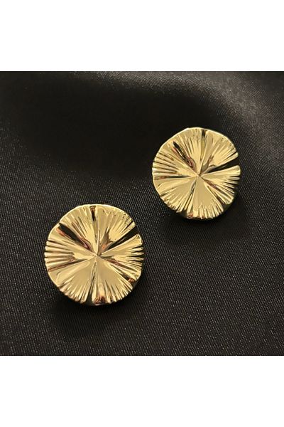 Zeyn Xuping Flower Gold Steel Earrings