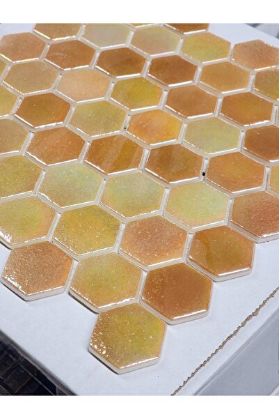 Atölye Öğretmenim Bal Rengi Cam Mozaik Taşı 27 *27cm 1 Adet File