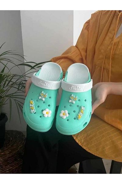SUNSTEP Green Smile Mint - Hospital Slippers Doctor Break Cook Laboratory και πισίνα
