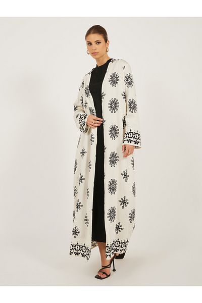 Styli Printed Regular Fit Maxi Kimono