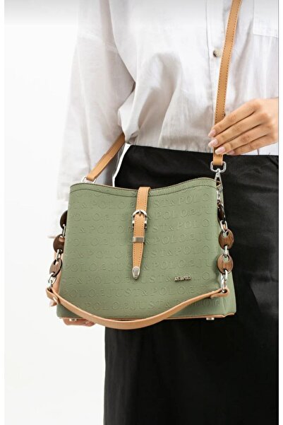 Just Polo JP Geantă de mână și de umăr cu 4 compartimente, imprimată în relie...