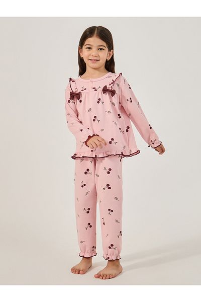 Styli All-Over Print Round Neck T-Shirt and Pyjama Set