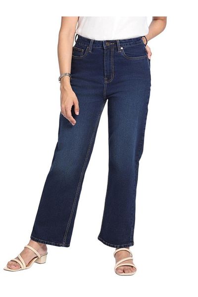 Dennis Lingo By Styli Straight Fit High-Rise Light Fade Stretchable Jeans