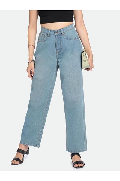 Dennis Lingo By Styli Mid Wash Straight Leg Jeans