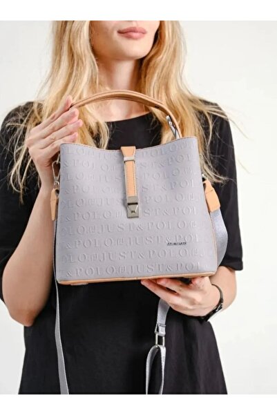 Miami Polo Club حقيبة يد وكتف نسائية منقوشة بولو مطبوعة بأربعة أقسام JustPolo