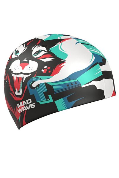 Mad Wave Cască de înot din silicon - Young Lynx, One Size - MULTI