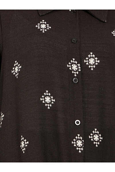 Styli Placement Print Spread Buttoned Shirt and Wide Leg Pants Set