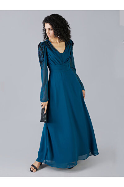 Mish By Styli Maxi dress with long  sleeves