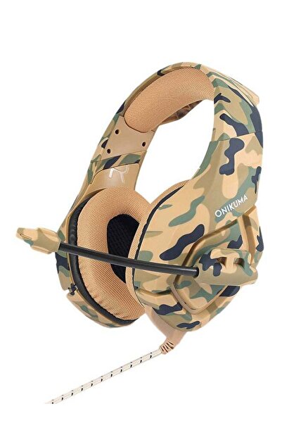 Onikuma سماعة ألعاب سلكية K1-B فوق الأذن مزودة بميكروفون لأجهزة PS4/PS5/XOne/XSeries/NSwitch/الكمبيوتر الشخصي