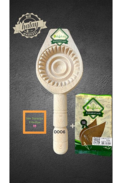 ABDULLAH DAĞ Hatay Yöresinden Ahşap Tahta Pasta Kömbe Kerebiç Kalıbı + 24 gr ...