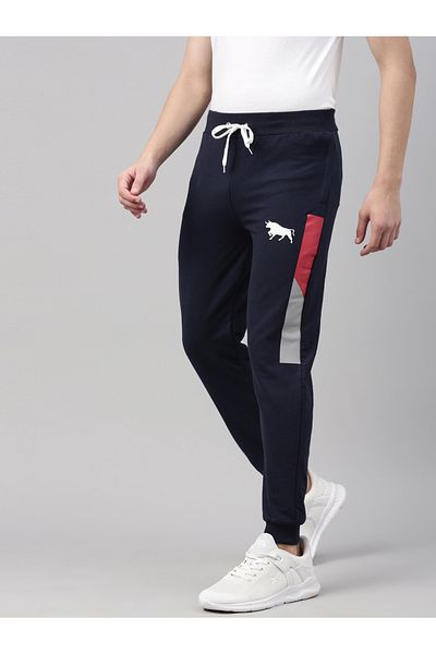 Bushirt By Styli بنطال رياضي مطبوع متوسط الارتفاع بقصّة عادية ورباط