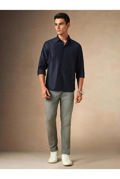 Dennis Lingo By Styli Textured Long Sleeves Button Down Shirt