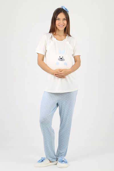 Effort Pijama Set pijama de maternitate Blue Breastfeeding Perfect 2074