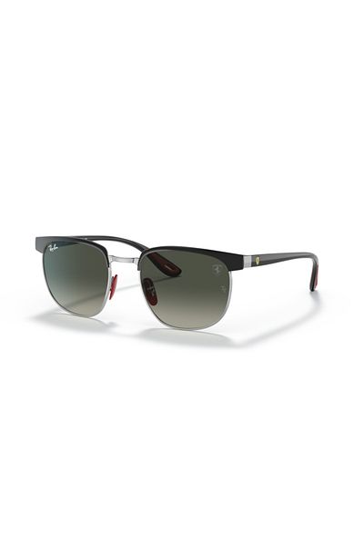 Ray-Ban Ray Ban Unisex Square Sunglasses- Rb 3698m - Lense Size:53mm - Black On Silver