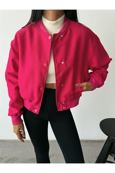 Simala Fuchsia Cyrus Bomber Coat