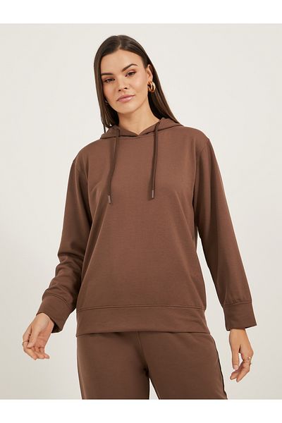 Styli Solid Regular Fit Hoodie and Joggers with Drawstring Co-Ords
