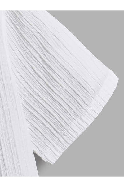 Take Two By Styli Texture Short Sleeve Buttoned Shirt