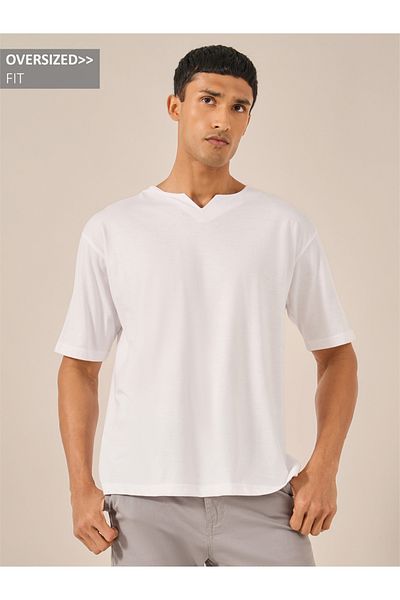 Styli Notch Neck Oversized T-Shirt