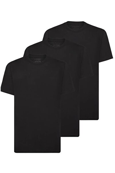 awix 3 KS pánské bavlněné tričko z česané bavlny s výstřihem do V Basic