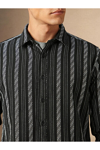 Dennis Lingo By Styli Button Down Striped Casual Shirt