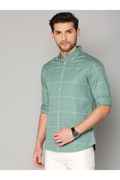 Dennis Lingo By Styli Checked Button-Down Casual Shirt