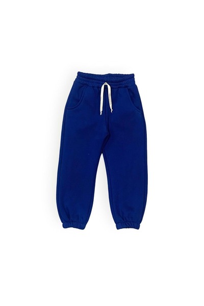 Mnk Baby&Kids Pamuklu 2'li Set Eşofman Altı - Şardonlu, 3 İplik MNK0629 LACİVERT - GRİ