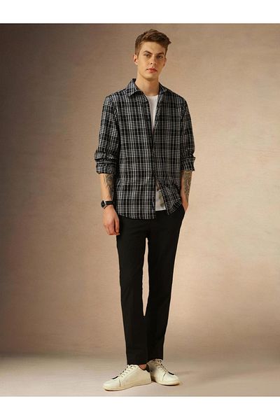 Dennis Lingo By Styli Checked Long Sleeves Casual Shirt